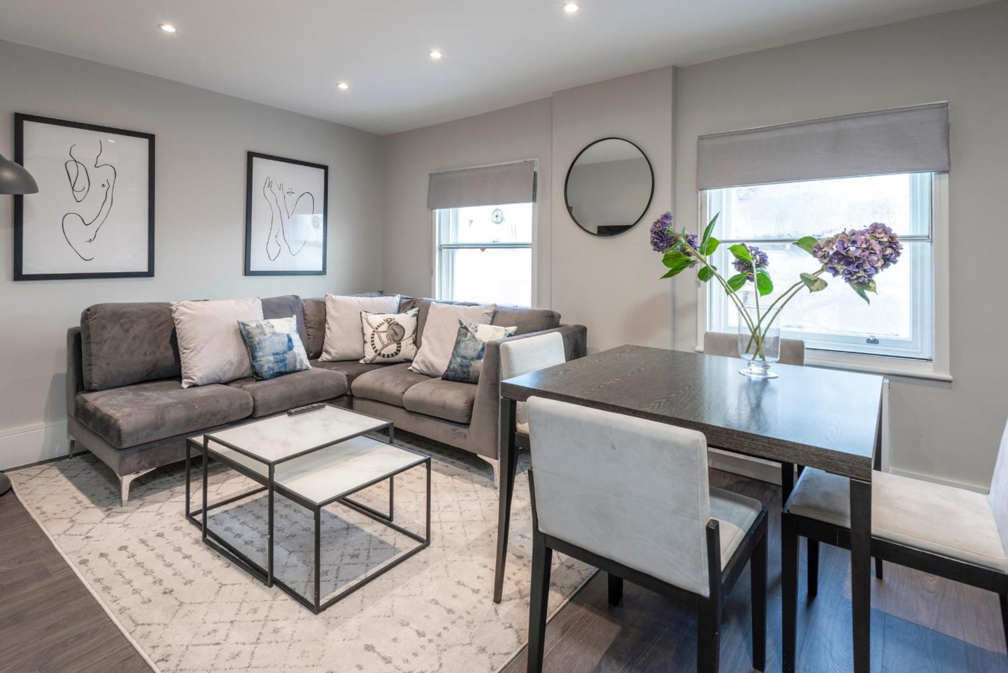 Luxury Georgian House In Marylebone: Modern 1-Bed Retreat Lägenhet London Exteriör bild